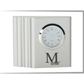 Brushed Zinc Designer Desk Clock